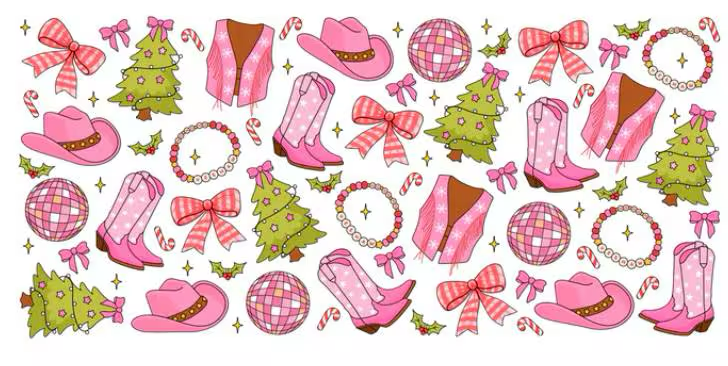Pink Cowgirl Christmas Cup