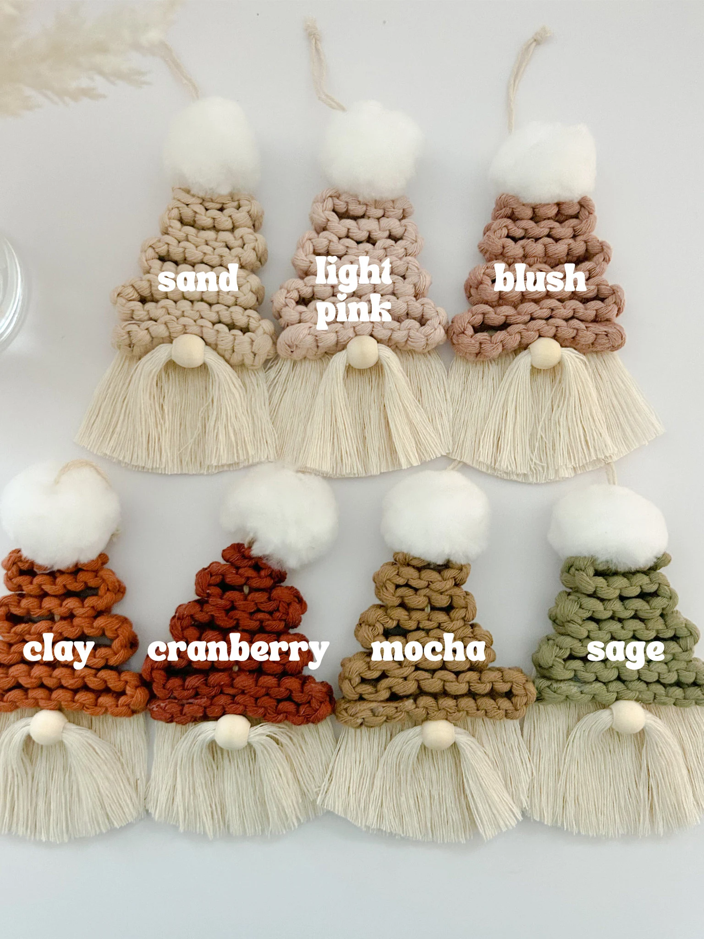 Gnome Macrame Ornament