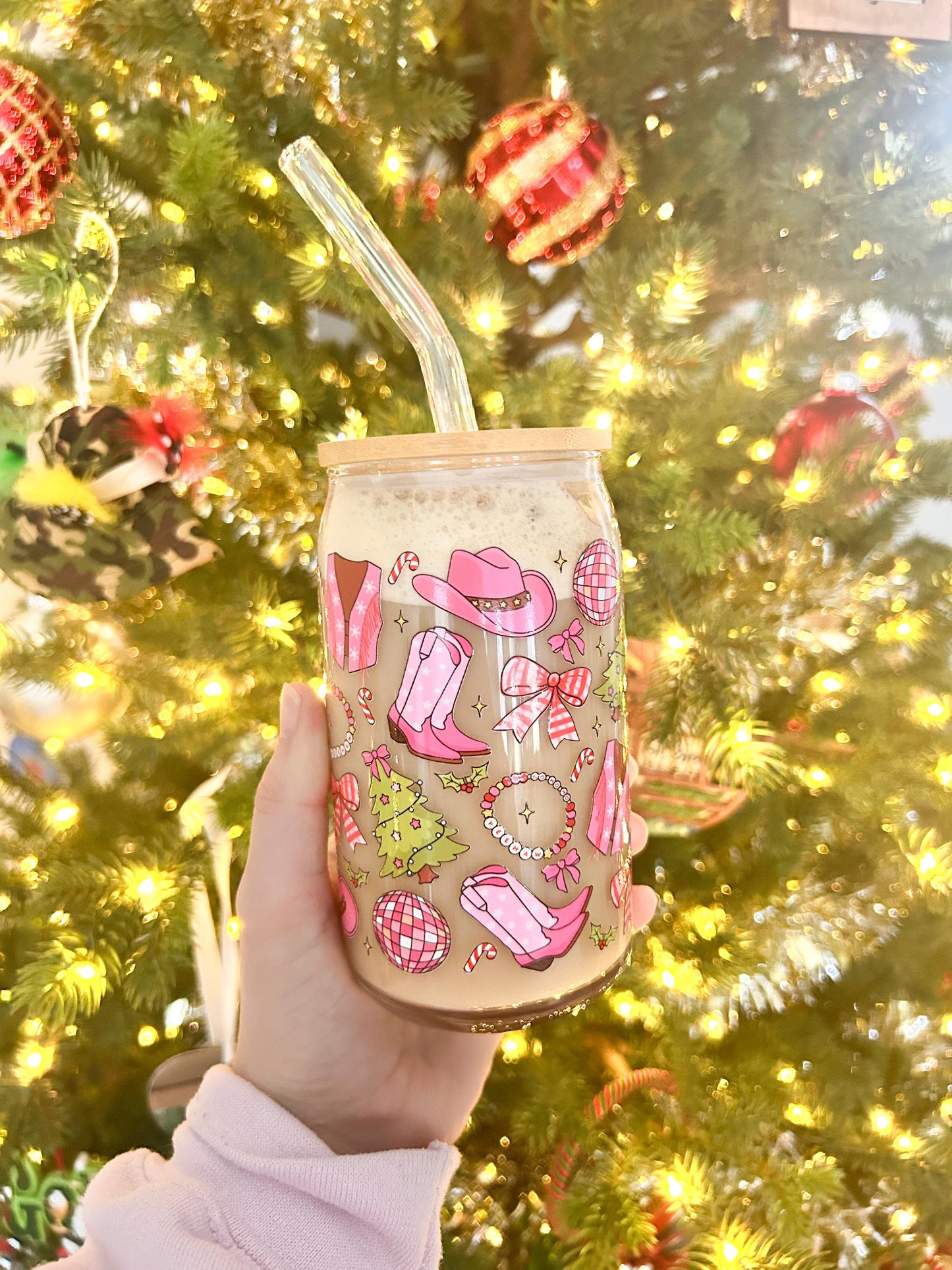 Pink Cowgirl Christmas Cup