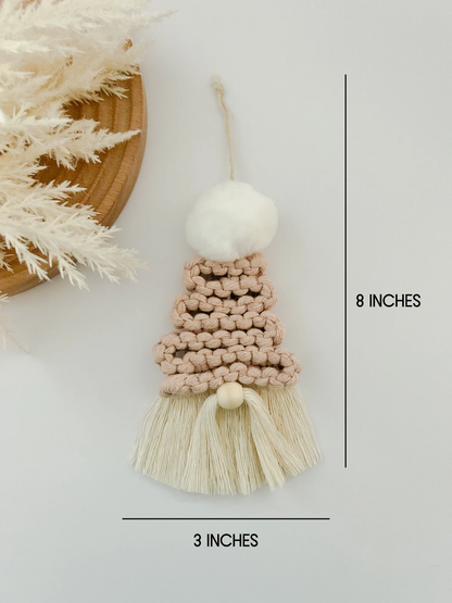 Gnome Macrame Ornament