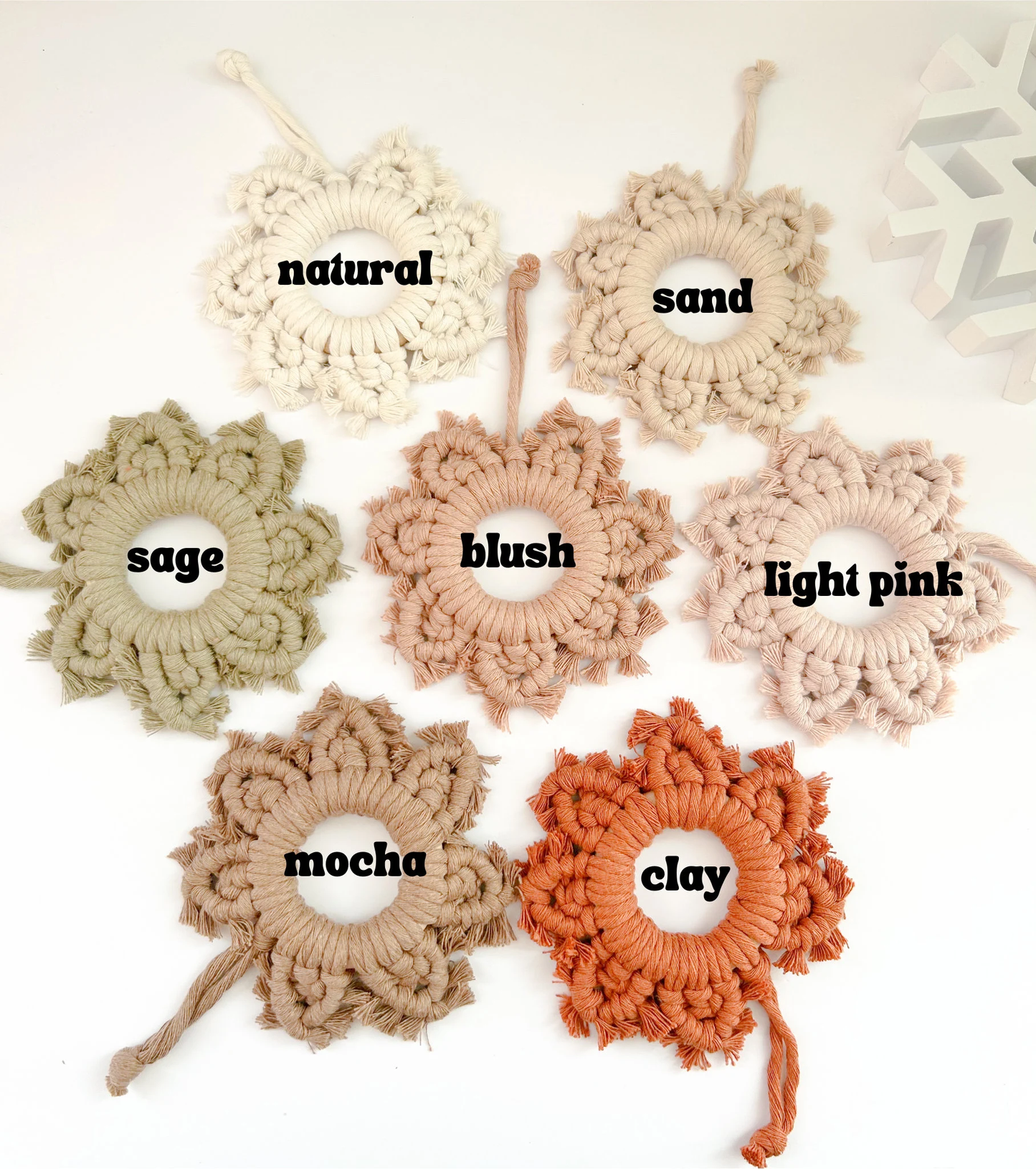 Macrame Snowflake Ornament