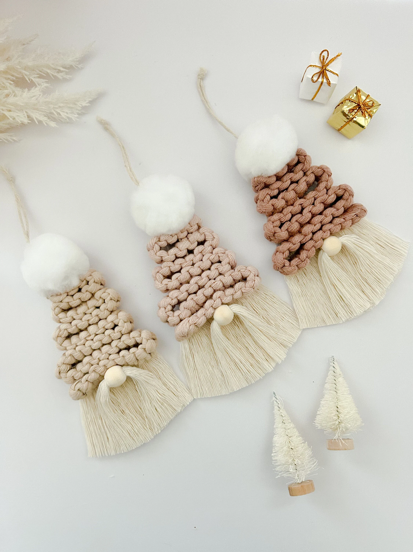 Gnome Macrame Ornament