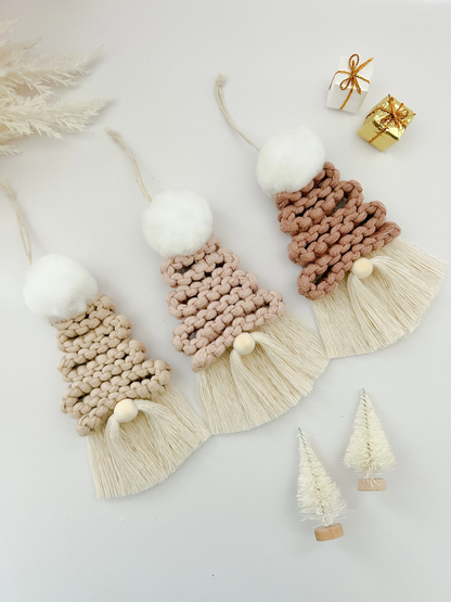 Gnome Macrame Ornament